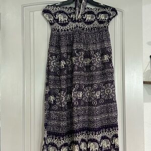 Purple and white Thai tube top skirt or dress size medium